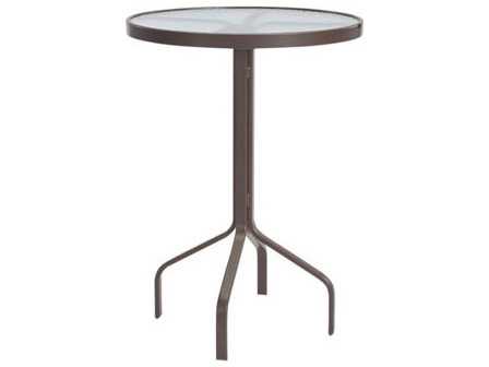 Windward Design Group Acrylic Top Tables Aluminum Round Balcony Table