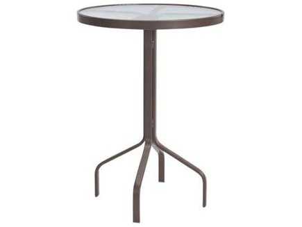 Windward Design Group Glass Top Aluminum Round Balcony Table