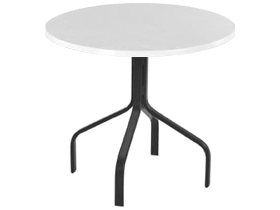 Windward Design Group Fiberglass Top Tables Aluminum Round Outdoor Patio Dining Table