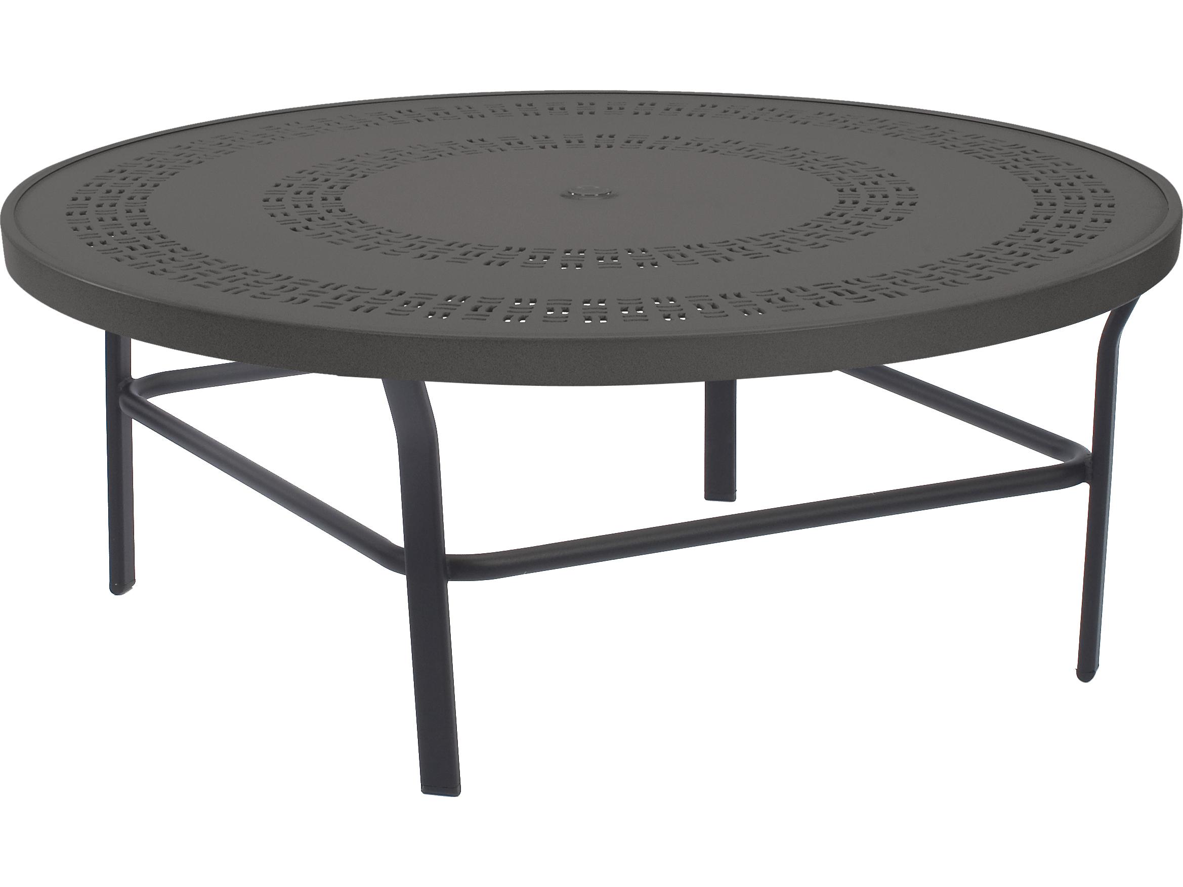 Windward Design Group Mayan Punched Aluminum Tables Aluminum Round Outdoor Conversation Table
