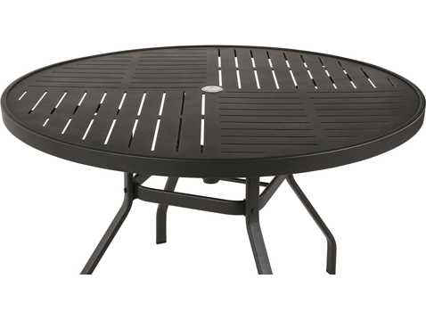 Windward Design Group Napa Punched Aluminum Tables Aluminum Round Outdoor Patio Conversation Table