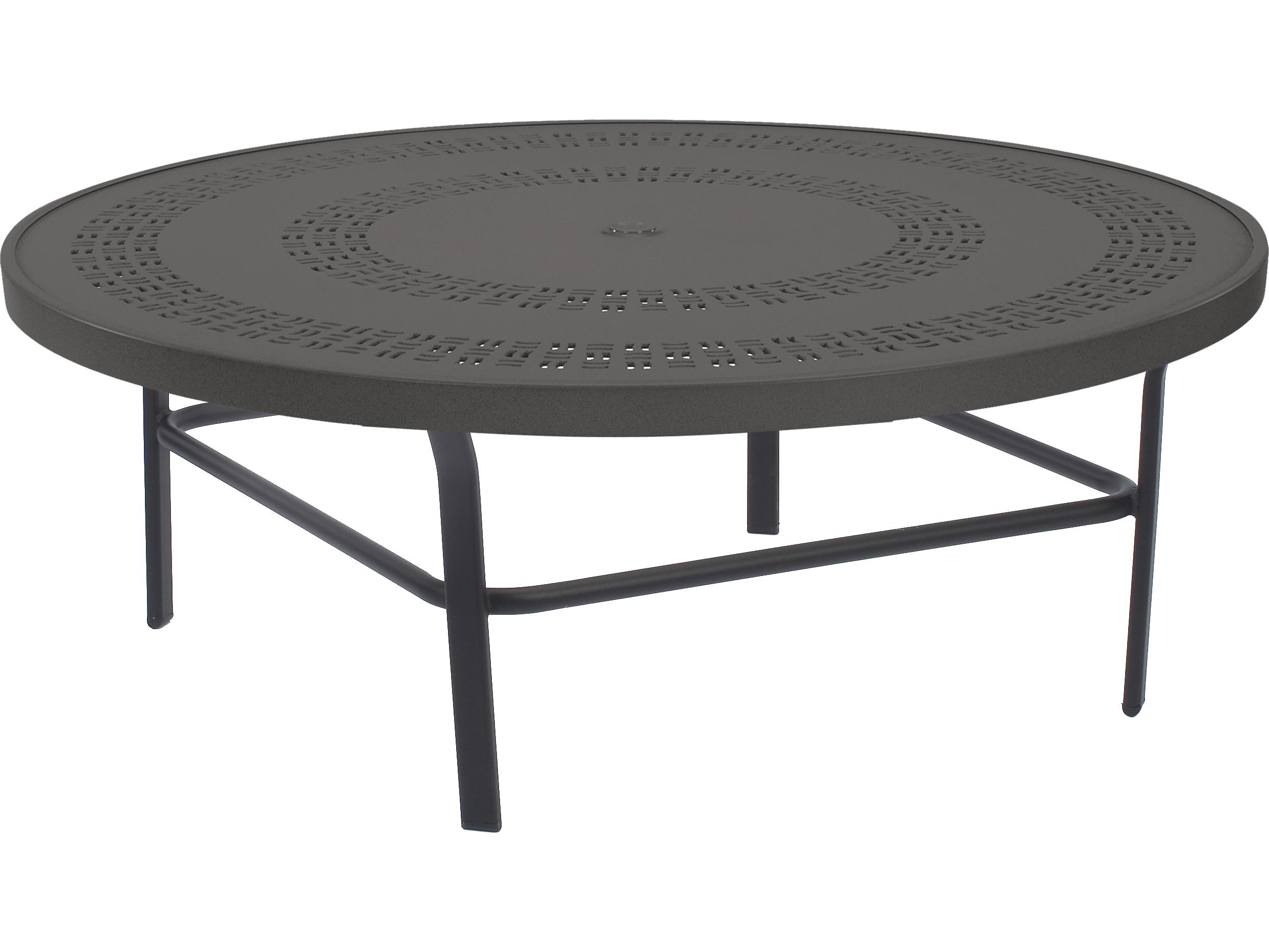 Windward Design Group Mayan Punched Aluminum Tables Aluminum Round Outdoor Conversation Table