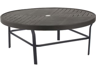Windward Design Group Napa Punched Aluminum Tables Aluminum Round Outdoor Patio Conversation Table