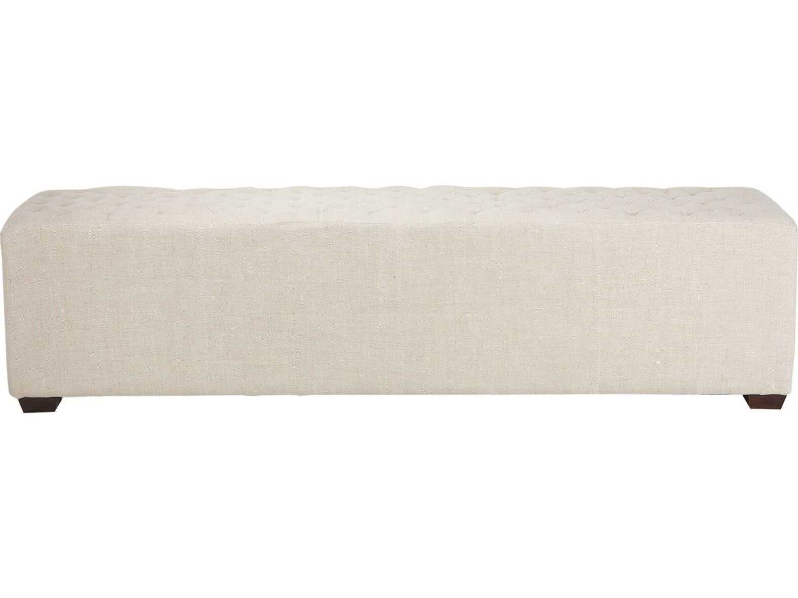 World Interiors Arabella Antique Bronze Beige Upholstered Accent Bench