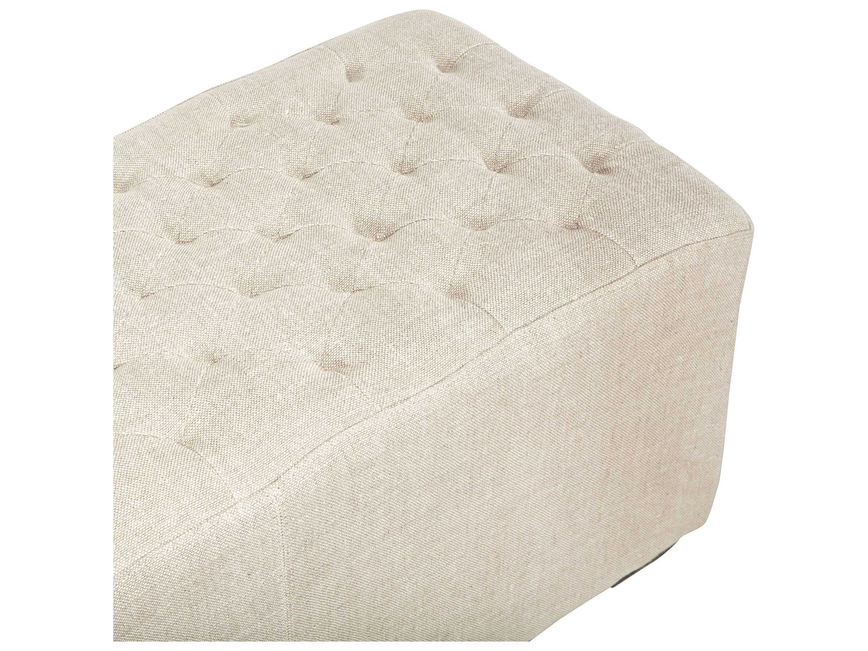 World Interiors Arabella Antique Bronze Beige Upholstered Accent Bench