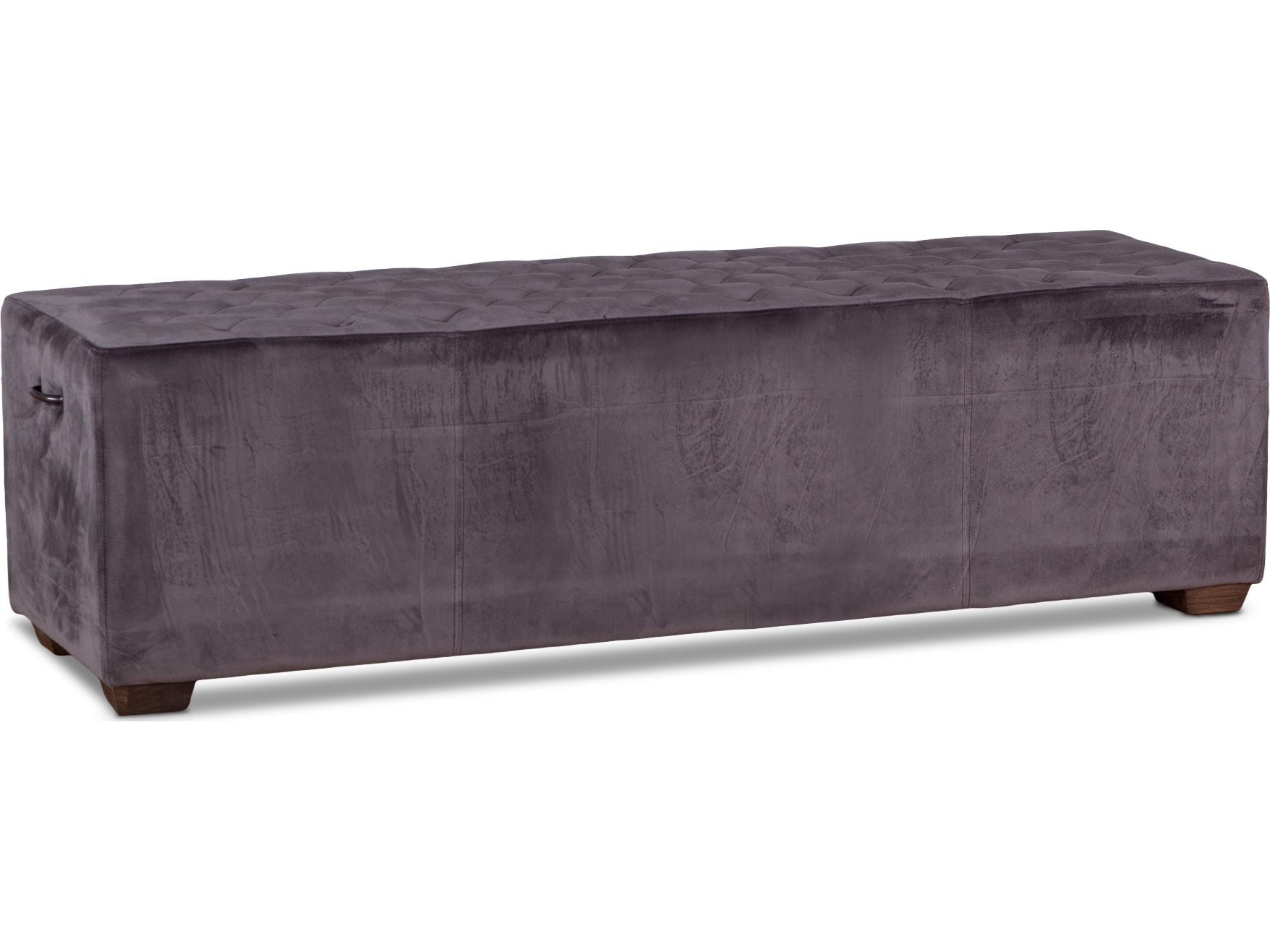 World Interiors Arabella Dark Gray Walnut Antique Black Brown Upholstered Accent Bench