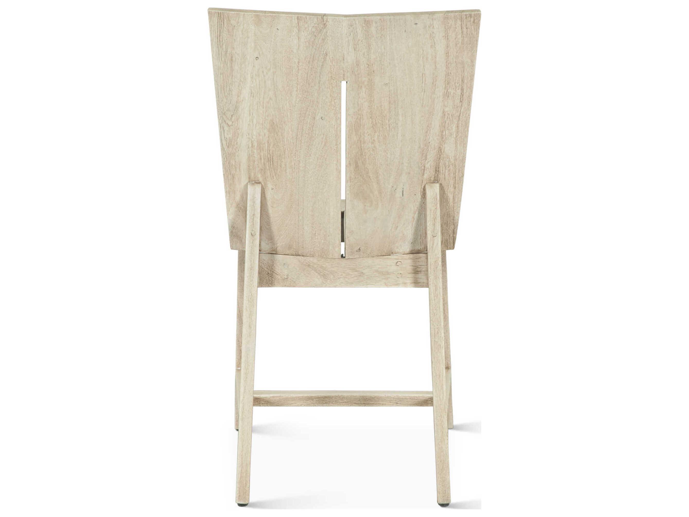 World Interiors Acadia Acacia Wood Beige Armless Dining Chair