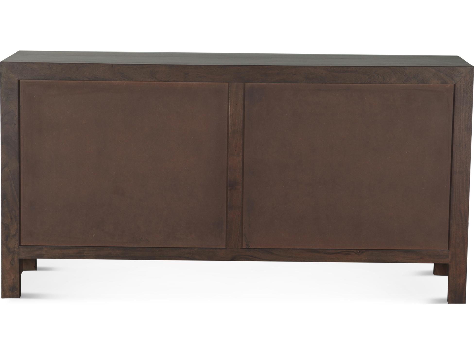 World Interiors Acadia 6-Drawers Brown Acacia Wood Double Dresser