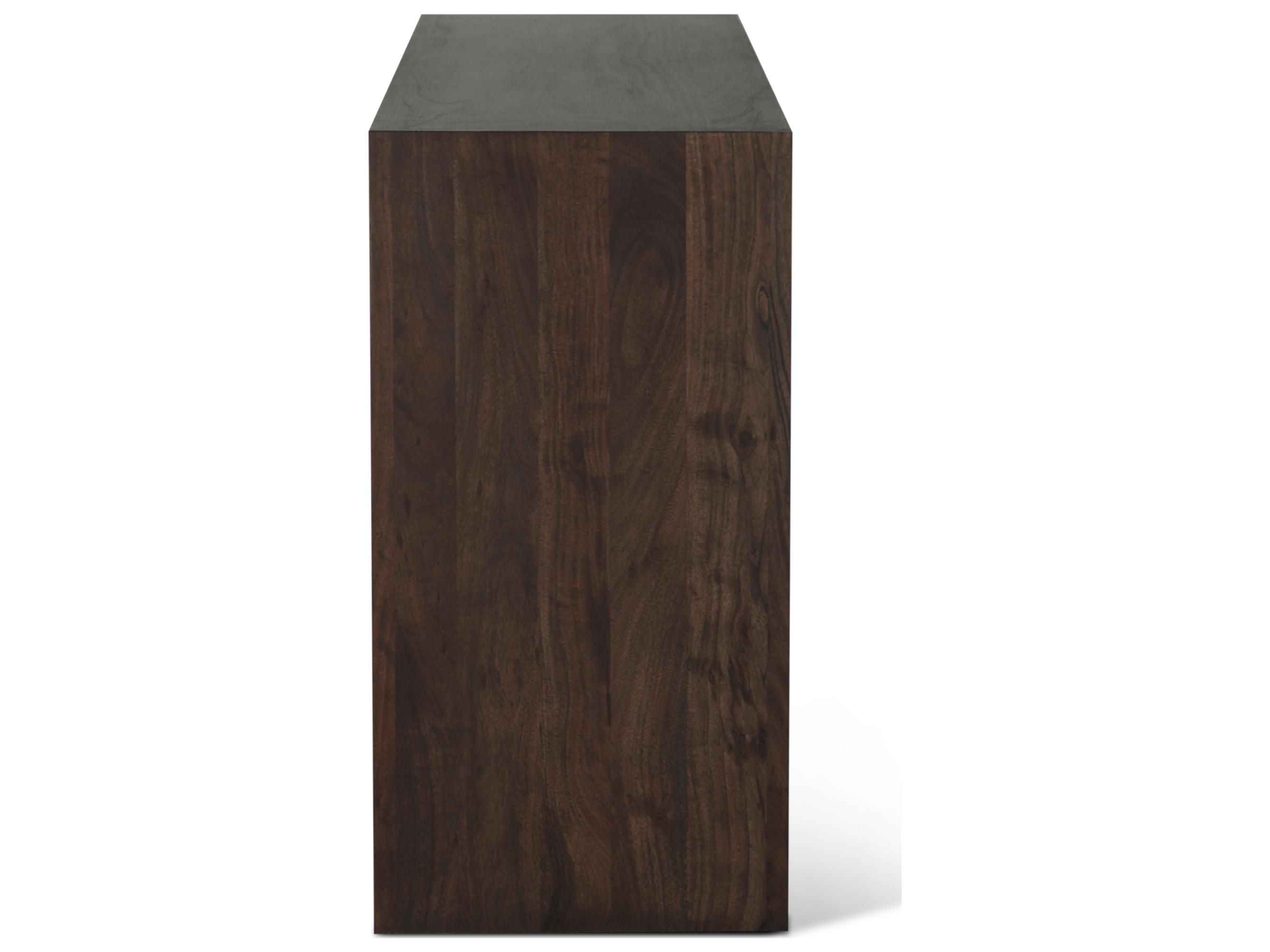 World Interiors Acadia 6-Drawers Brown Acacia Wood Double Dresser