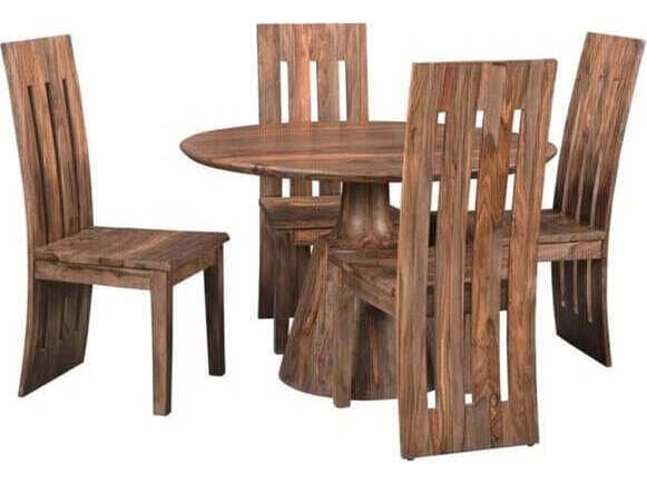 World Interiors Acres Brown Armless Dining Chair