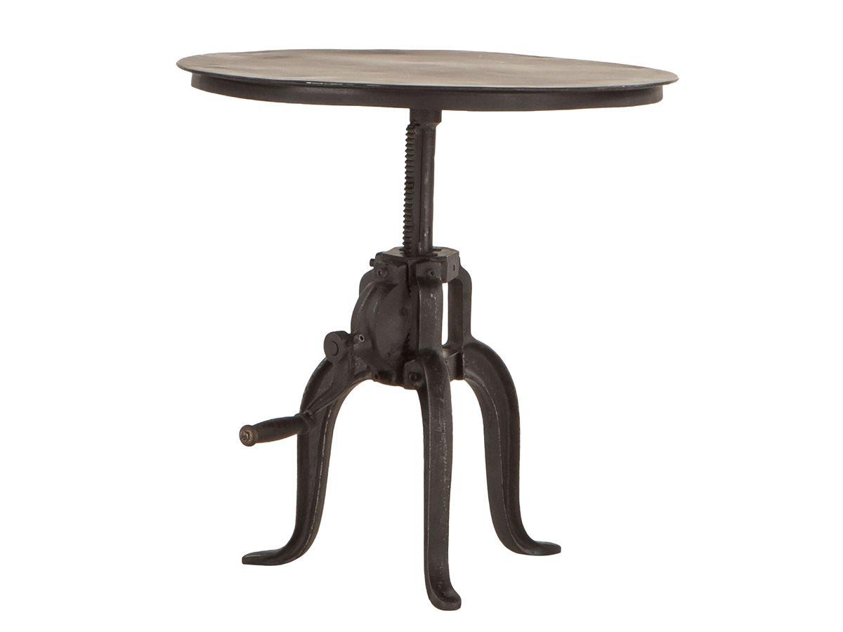 World Interiors Artezia Round Metal Matte Black End Table
