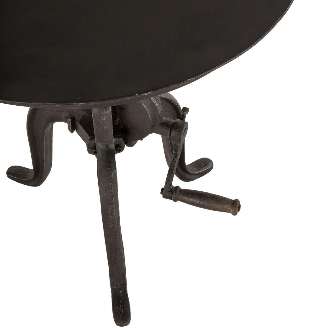 World Interiors Artezia Round Metal Matte Black End Table