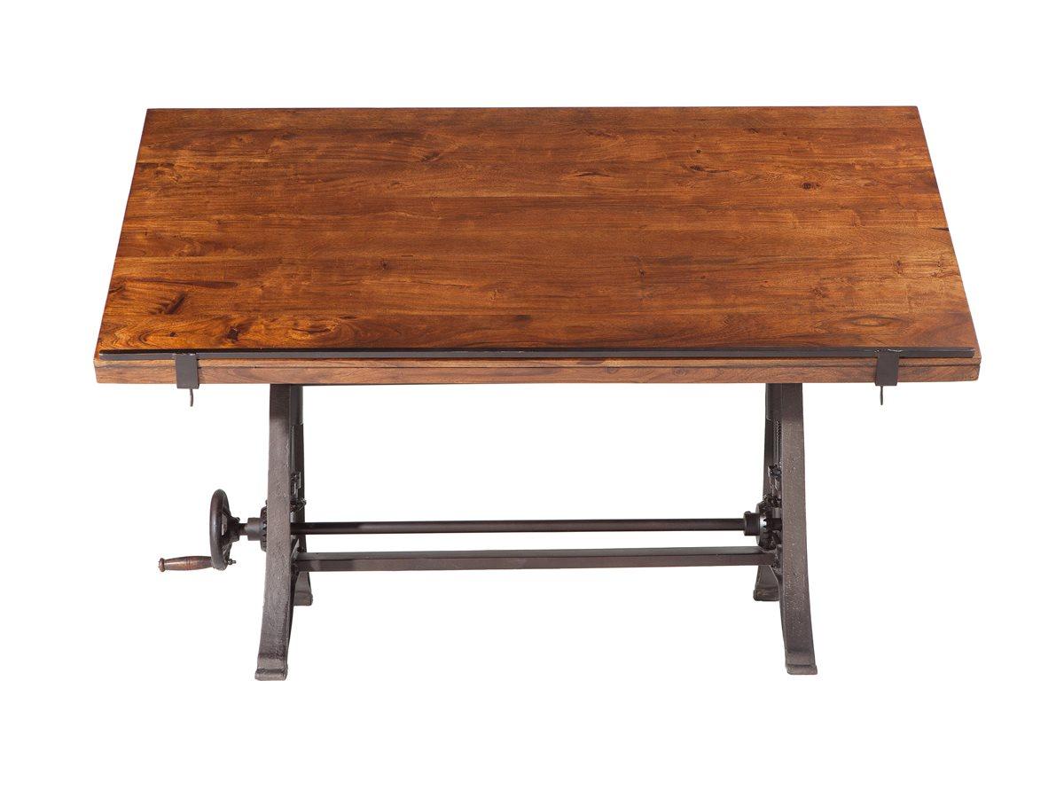 World Interiors Artezia Walnut Black Teak Wood Computer Desk