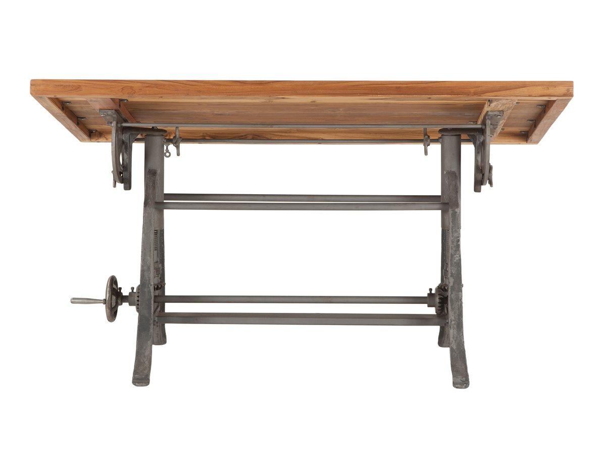 World Interiors Artezia Natural Gray Teak Wood Computer Desk