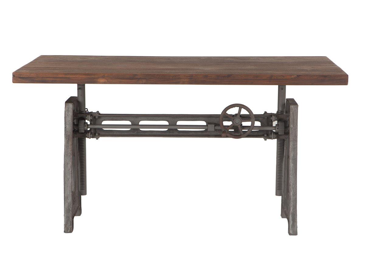 World Interiors Artezia Weathered Gray Teak Wood Computer Desk