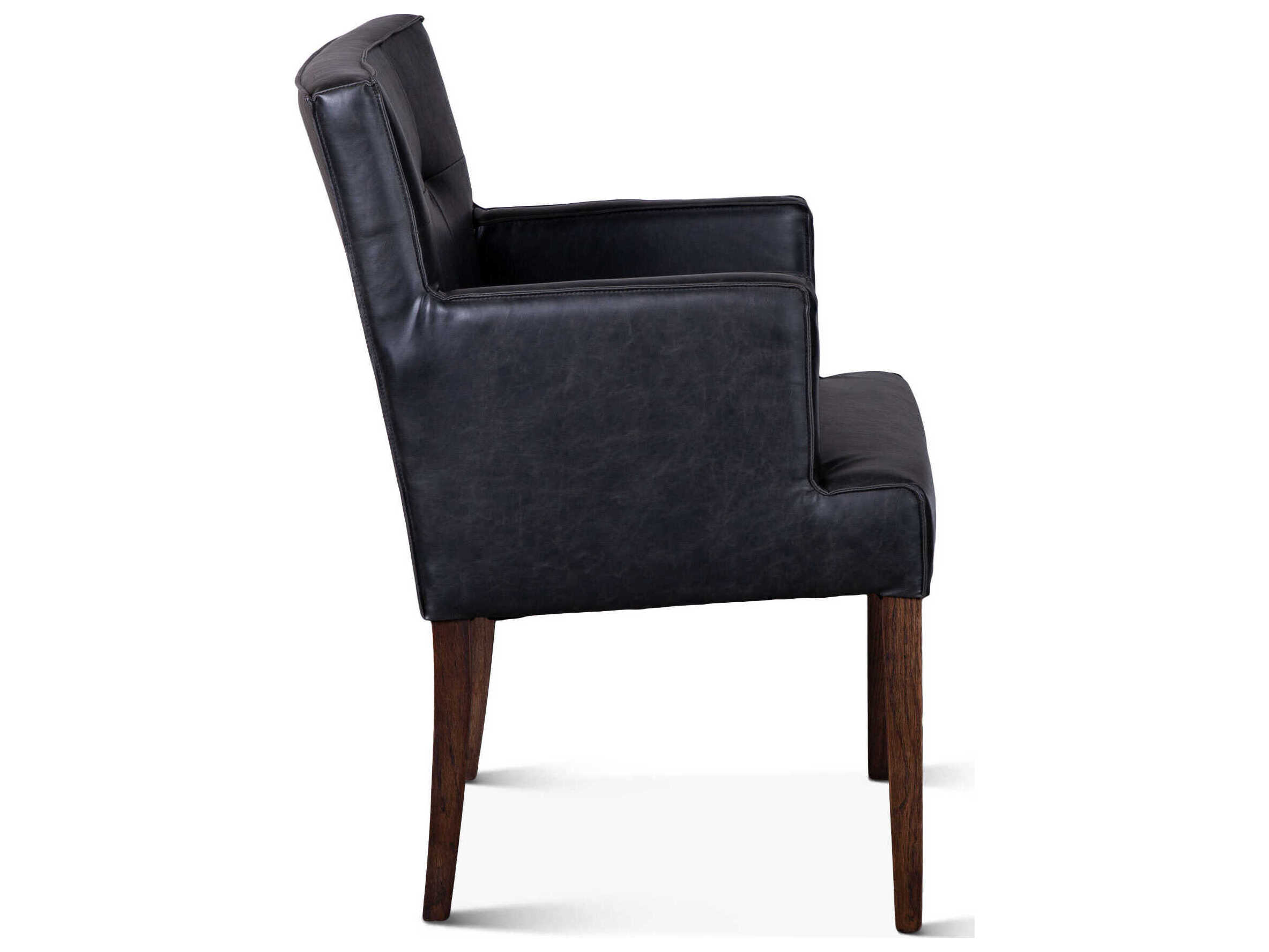World Interiors Aven Black Leather Accent Chair