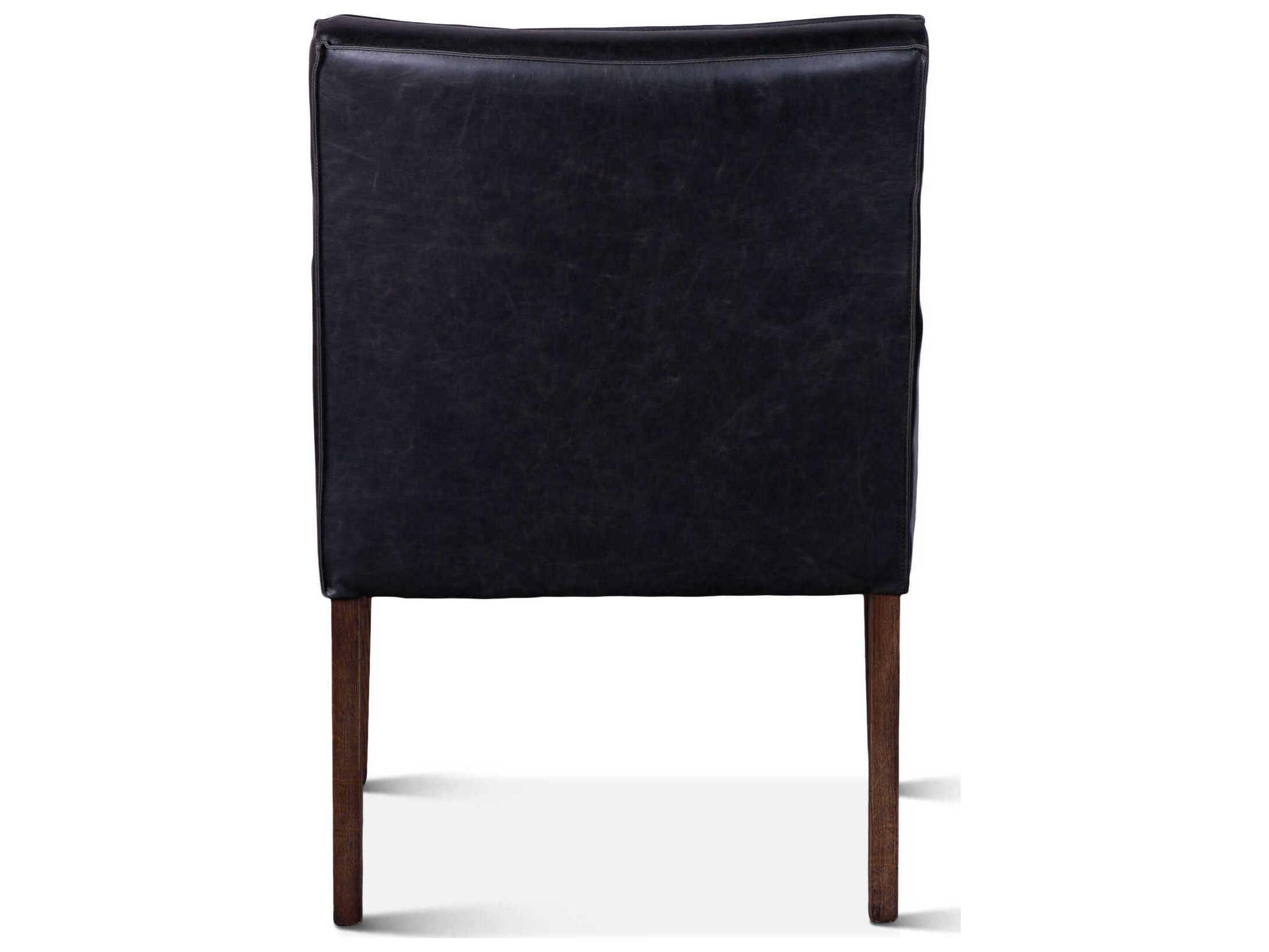World Interiors Aven Black Leather Accent Chair