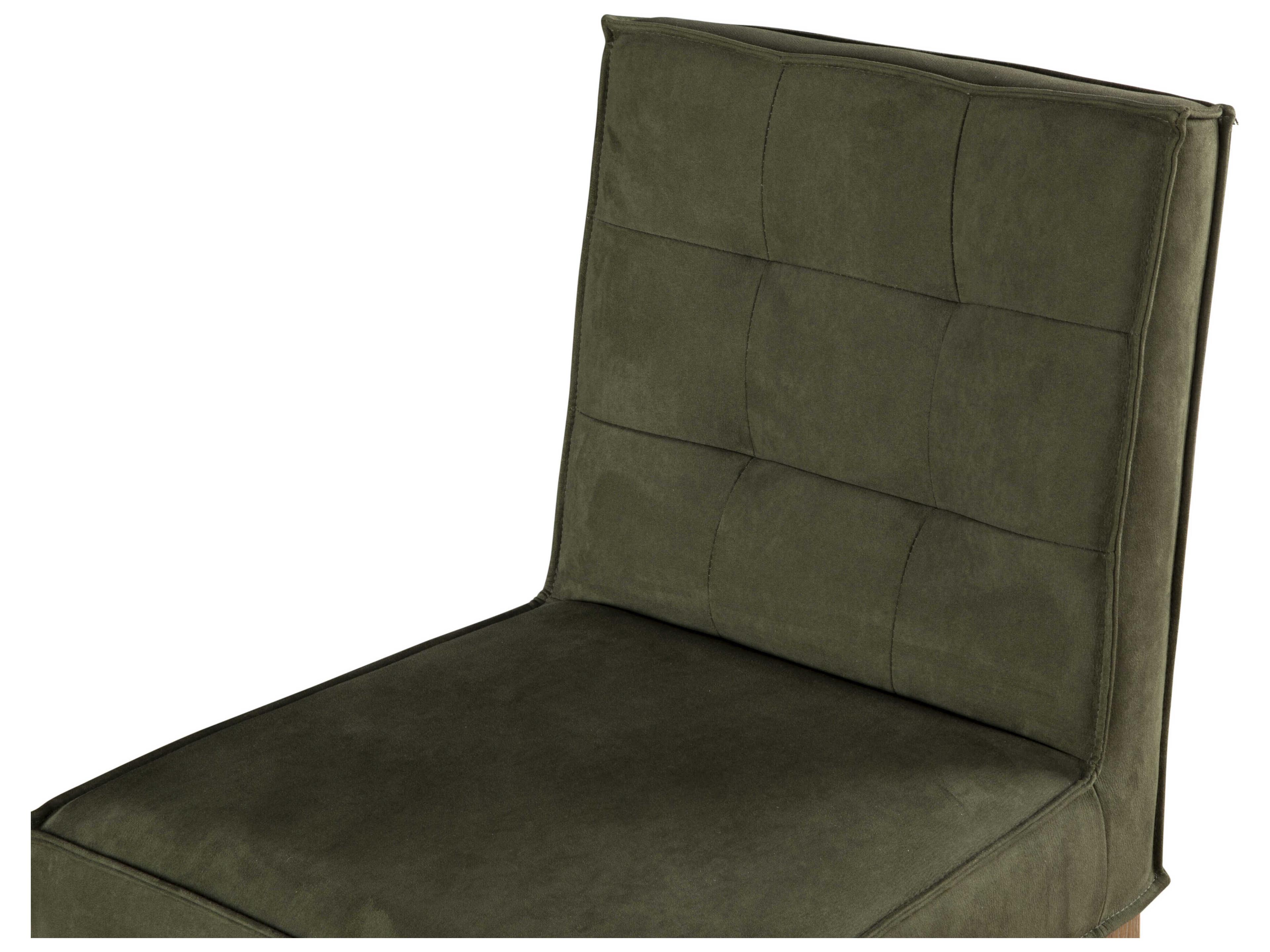 World Interiors Aven Dark Suede Upholstered Mango Wood Counter Stool