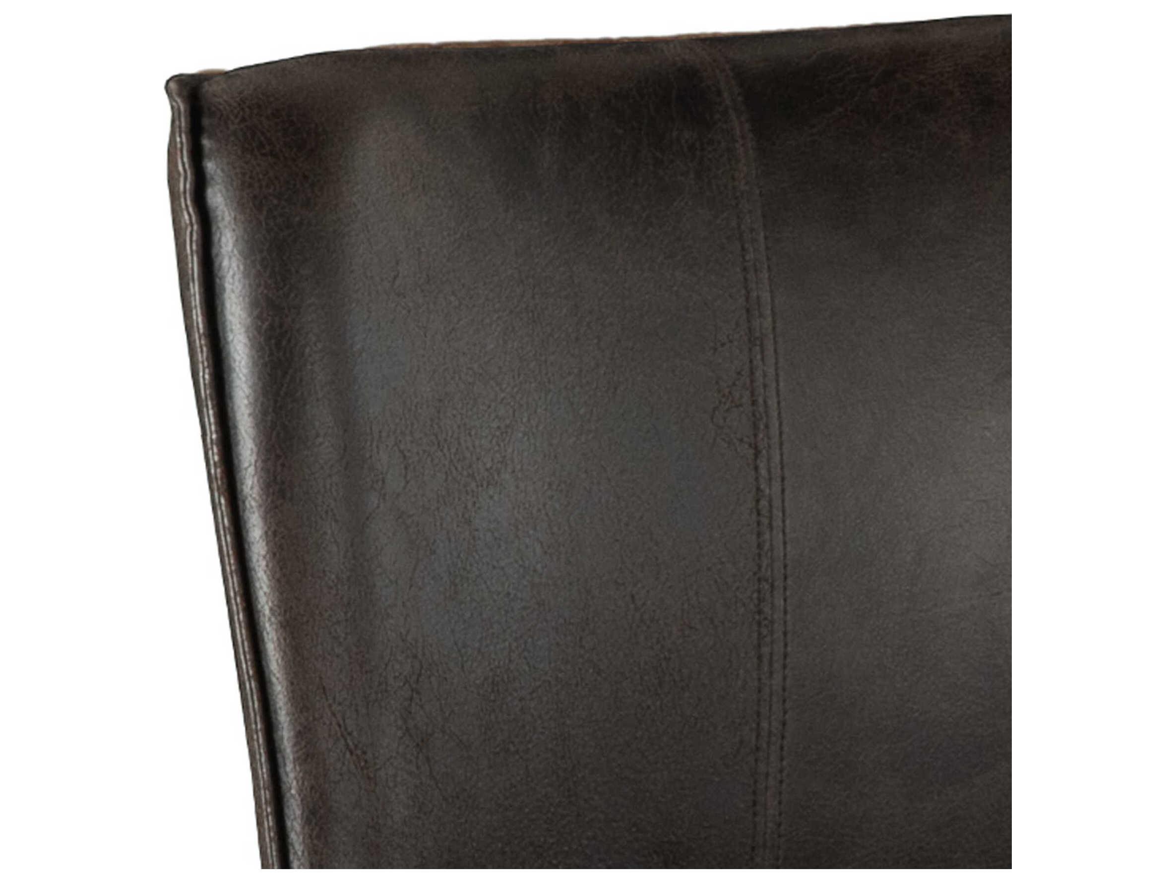 World Interiors Avery Natural Leather Birch Wood Counter Stool