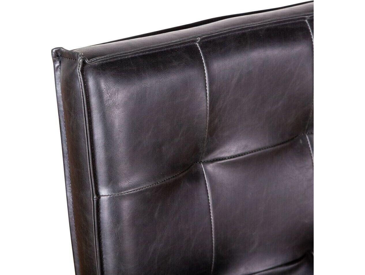 World Interiors Aven Black Leather Armless Dining Chair