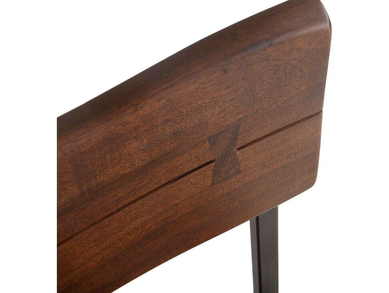 World Interiors Belfrie Acacia Wood Brown Armless Dining Chair