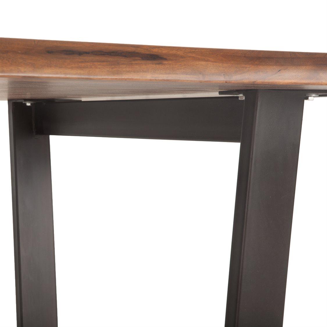 World Interiors Belfrie Rectangular Wood Walnut Dining Table