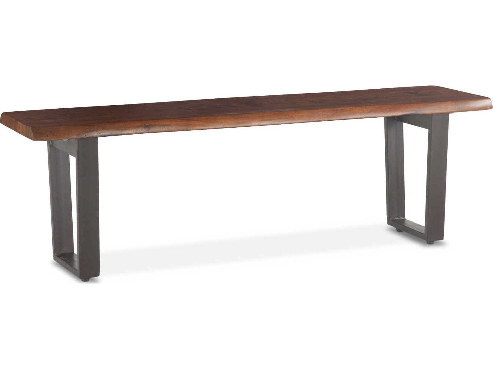 World Interiors Belfrie Walnut Antique Zinc Brown Accent Bench