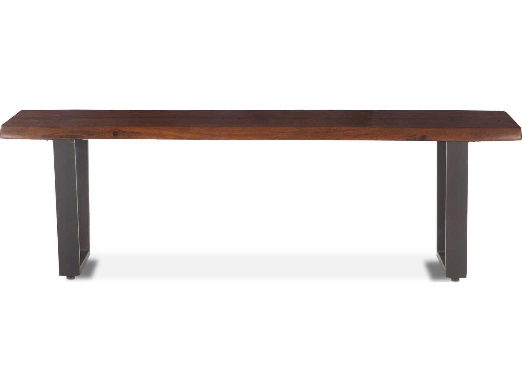 World Interiors Belfrie Walnut Antique Zinc Brown Accent Bench