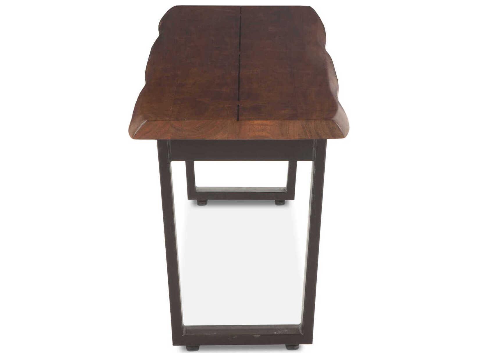 World Interiors Belfrie Walnut Antique Zinc Brown Accent Bench