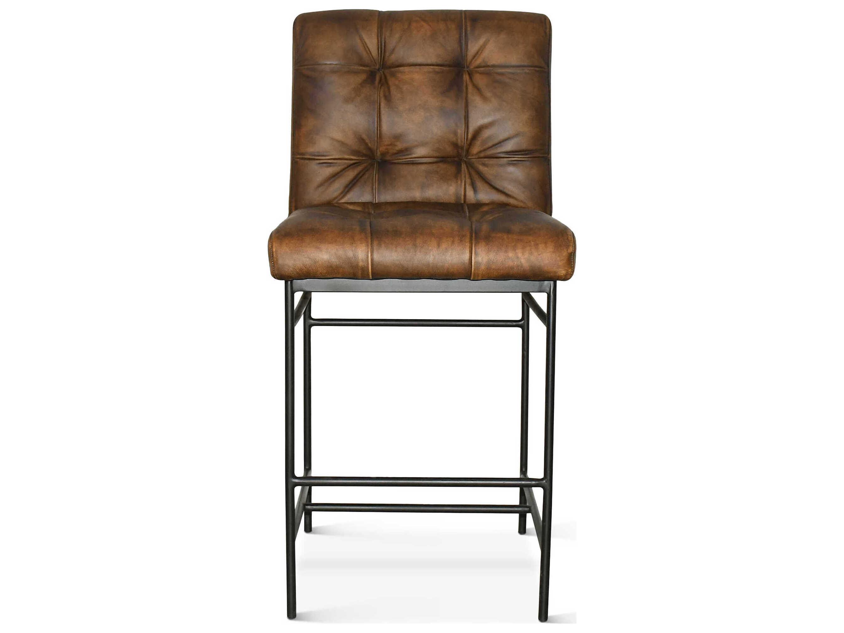World Interiors Brisbane Leather Counter Stool