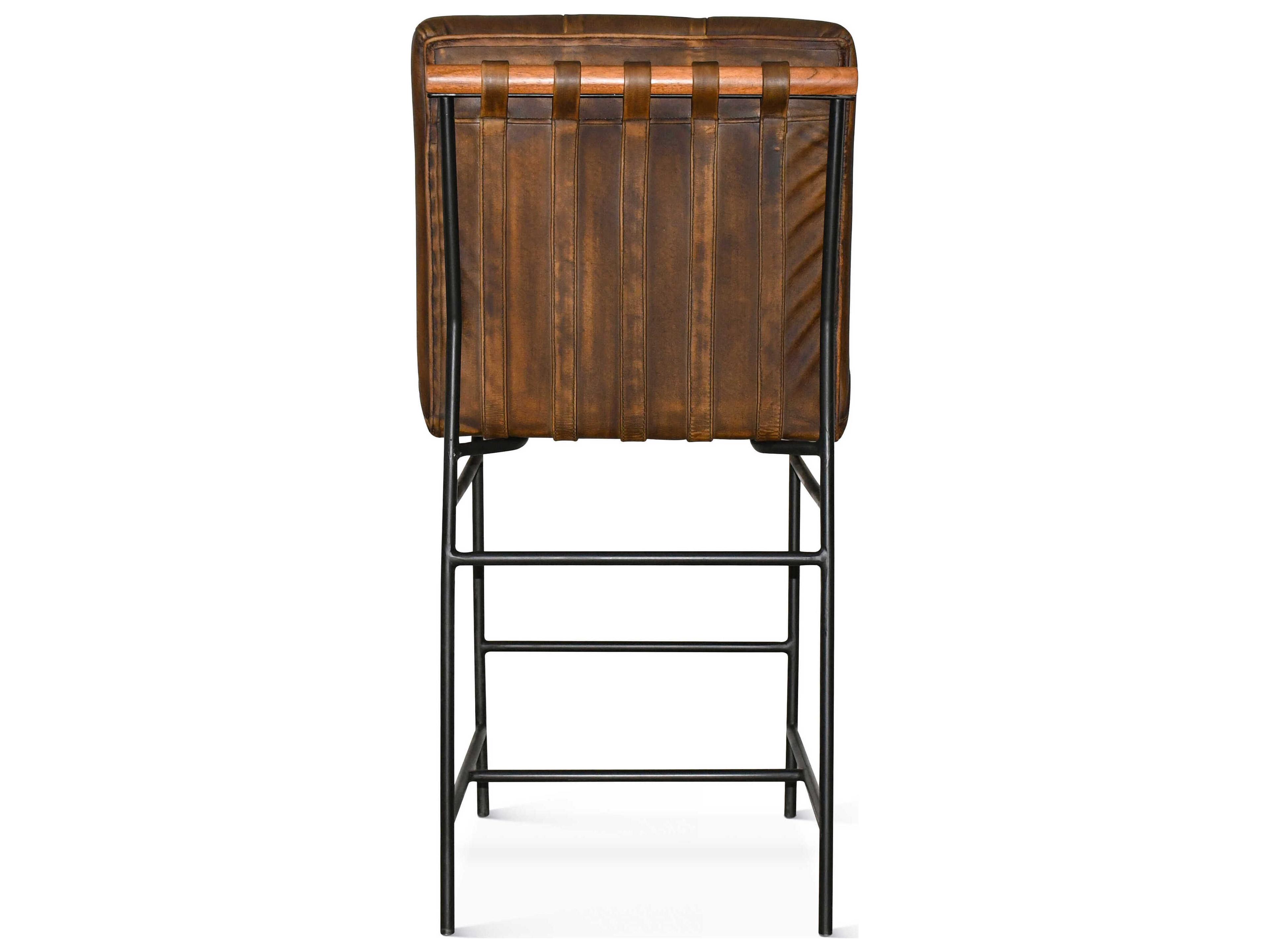 World Interiors Brisbane Leather Counter Stool