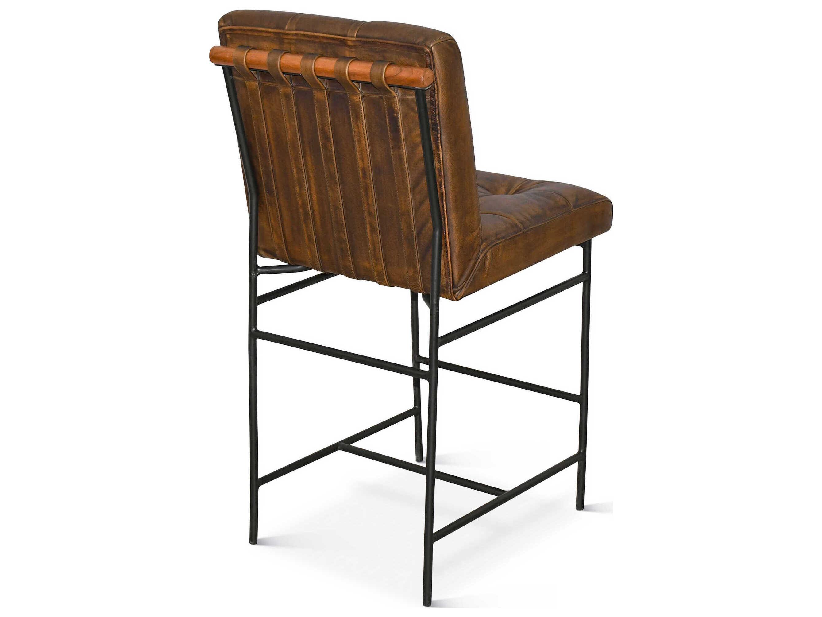 World Interiors Brisbane Leather Counter Stool
