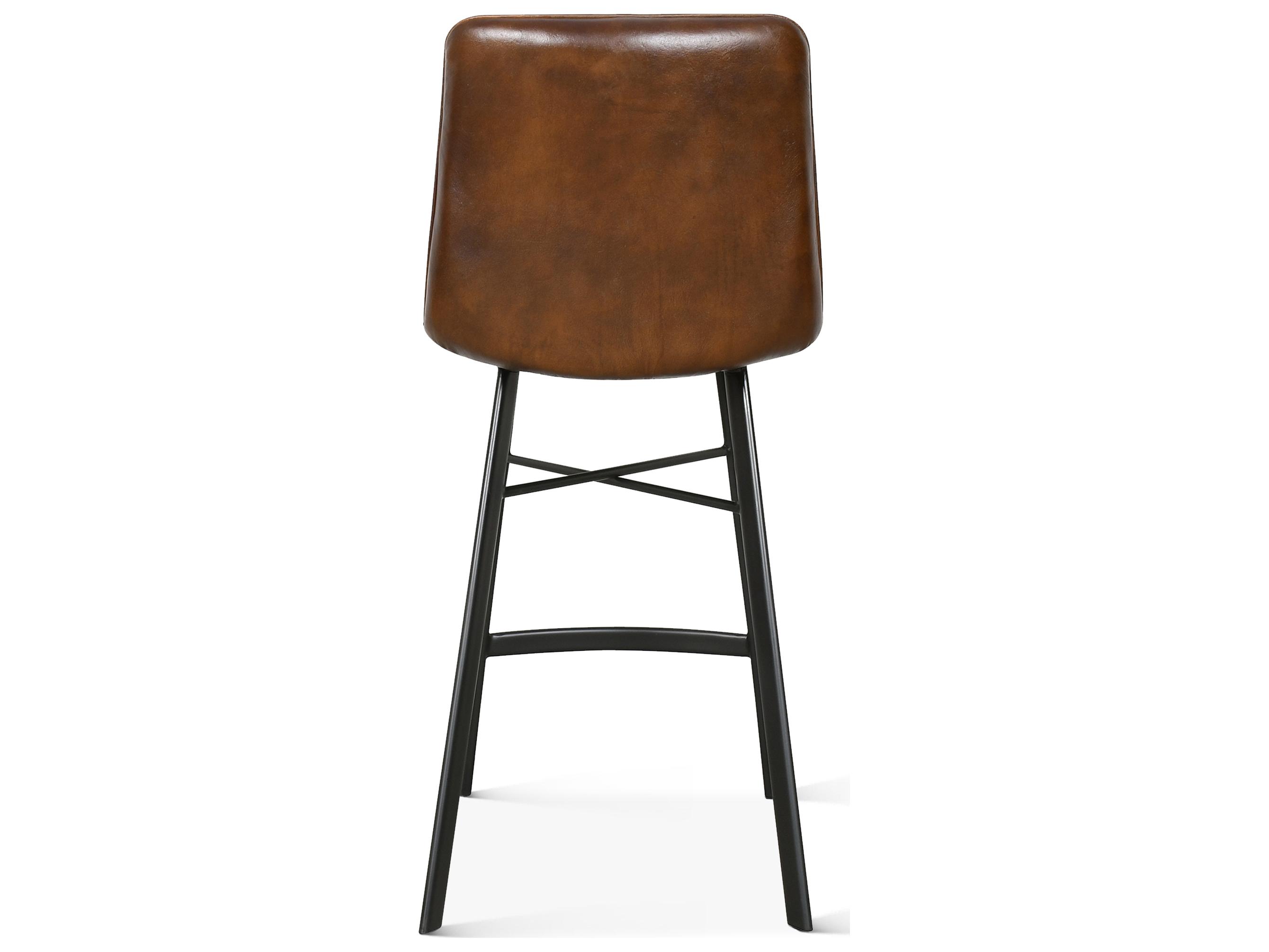 World Interiors Brisbane Hand Washed Leather Counter Stool