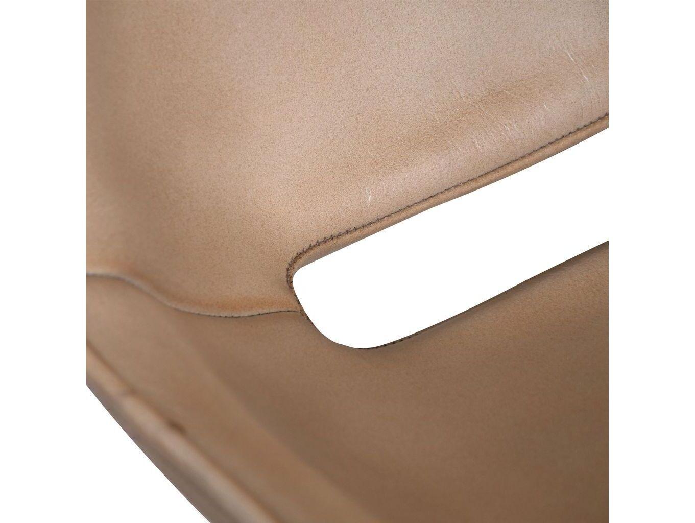 World Interiors Brisbane Beige Leather Armless Dining Chair