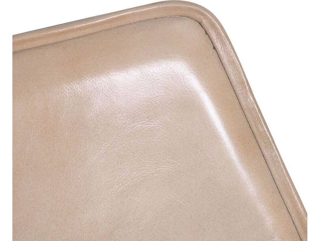 World Interiors Brisbane Beige Leather Armless Dining Chair