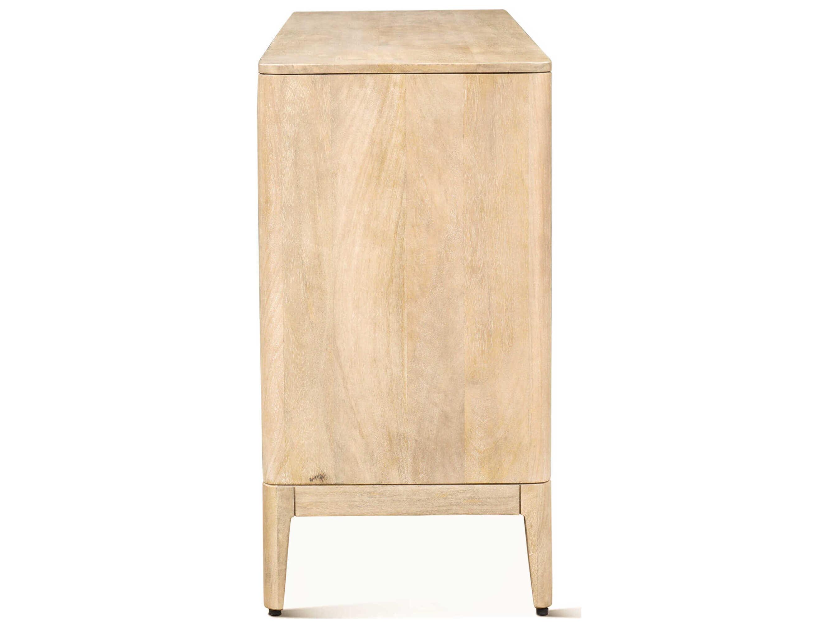 World Interiors Calabasas 64" Mango Wood White Wash Sideboard