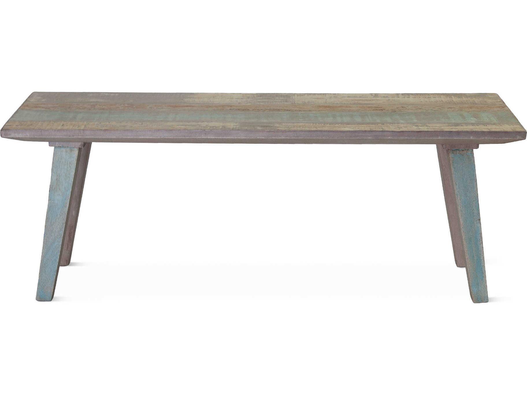 World Interiors Cordoba Vintage Teal Blue Accent Bench