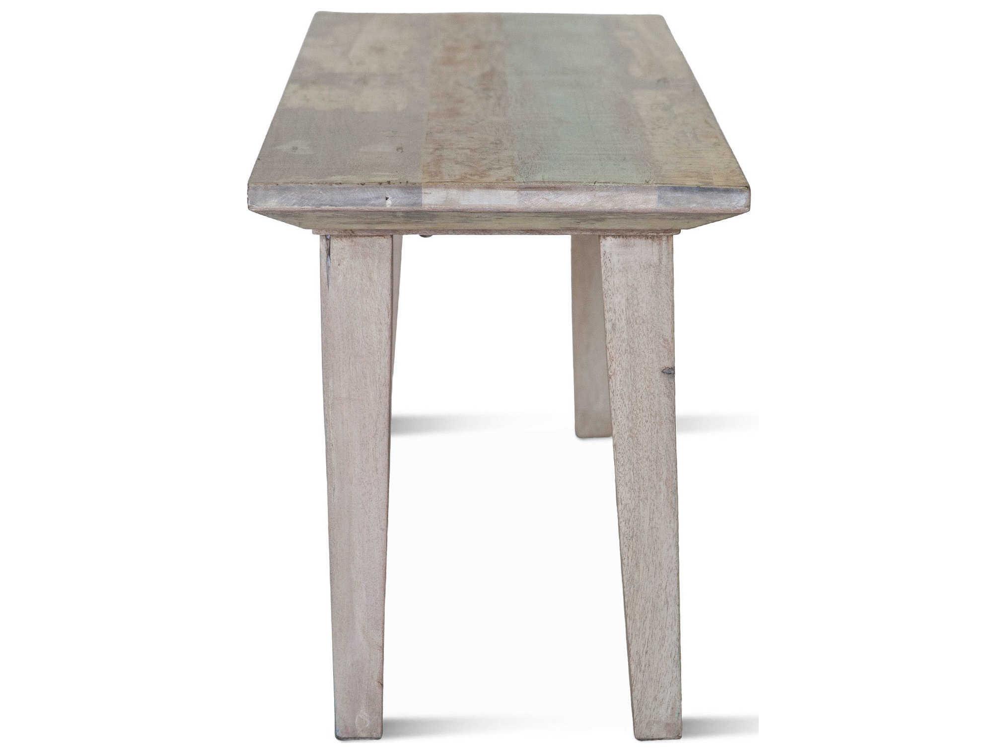 World Interiors Cordoba Vintage Teal Blue Accent Bench