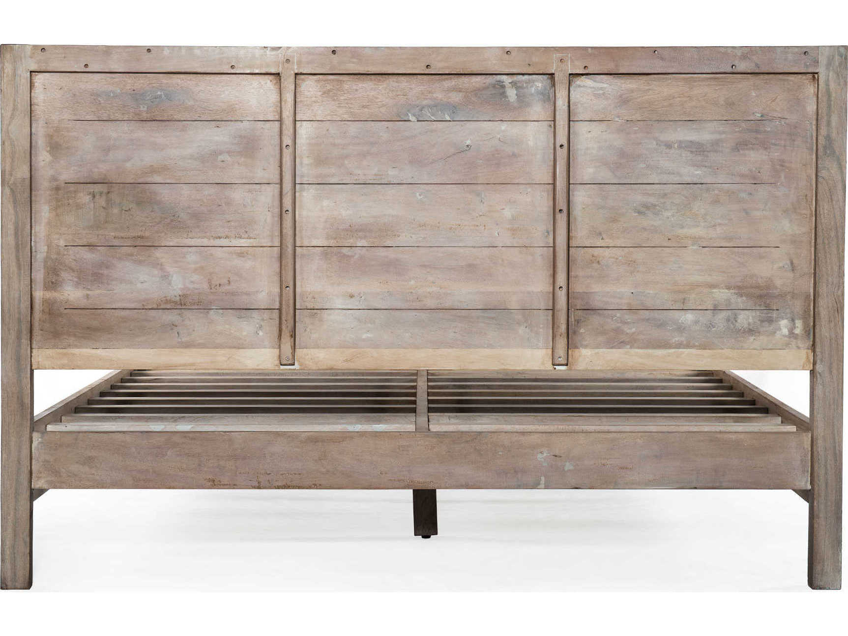 World Interiors Cordoba Vintage Teal Blue Teak Wood King Platform Bed