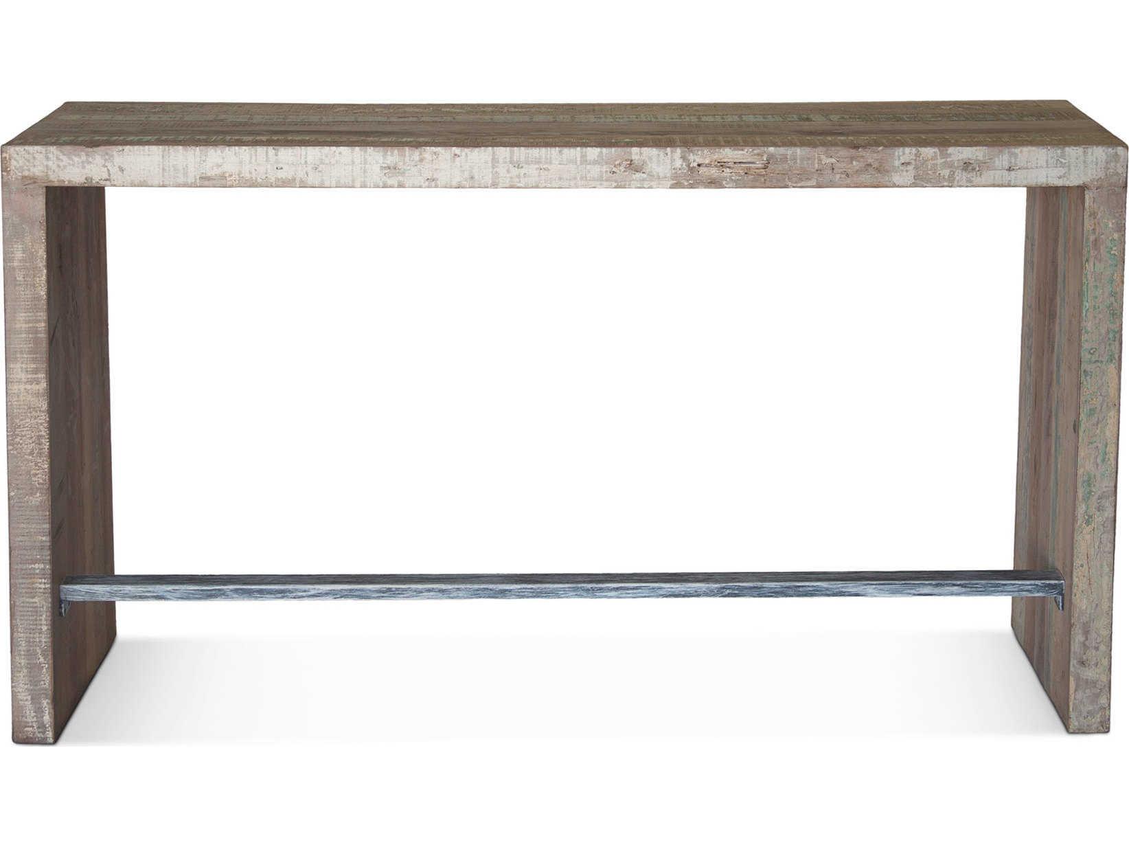 World Interiors Cordoba Teak Wood Counter Dining Room Set with 3 Stools