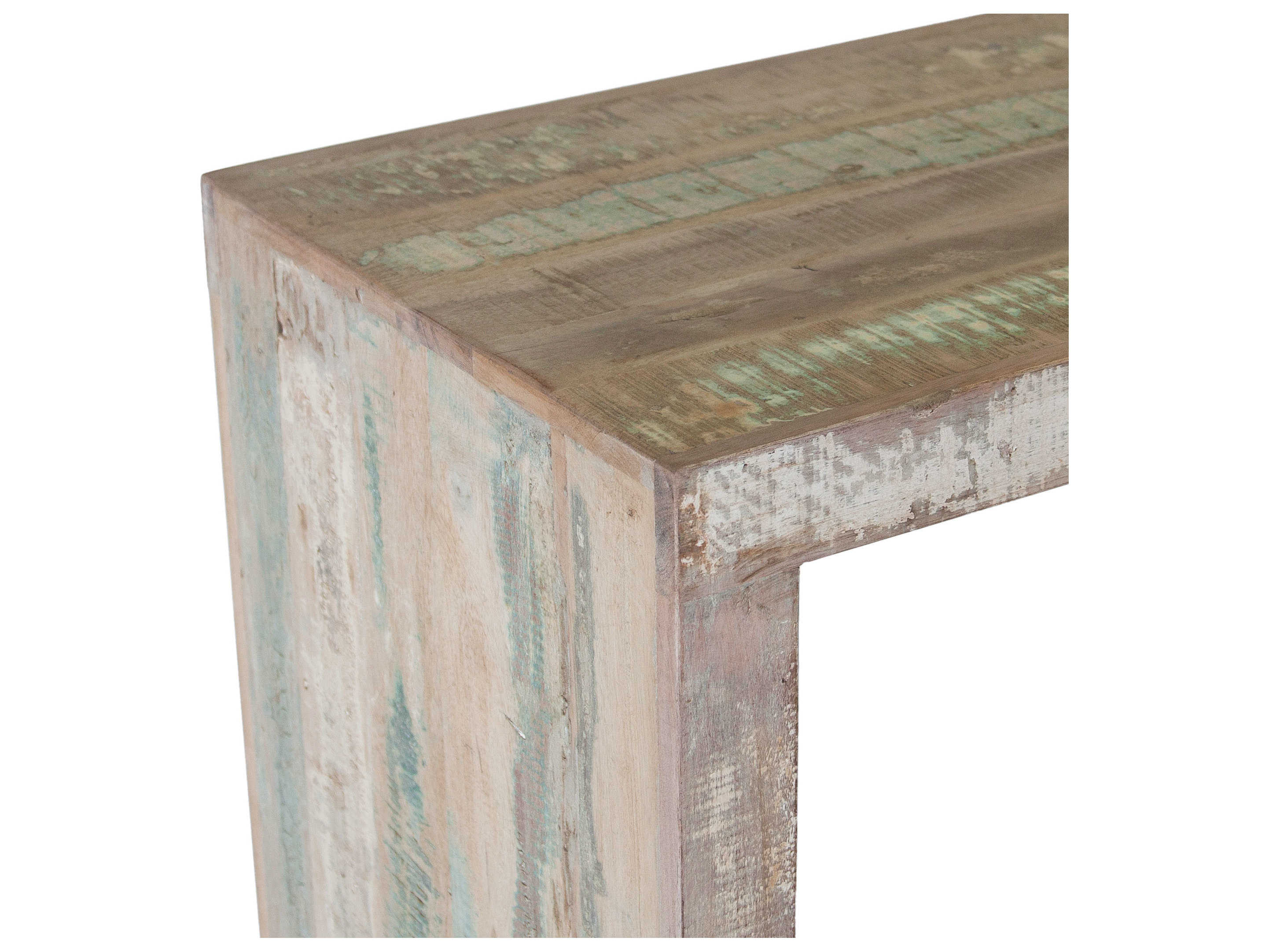 World Interiors Cordoba Teak Wood Counter Dining Room Set with 3 Stools