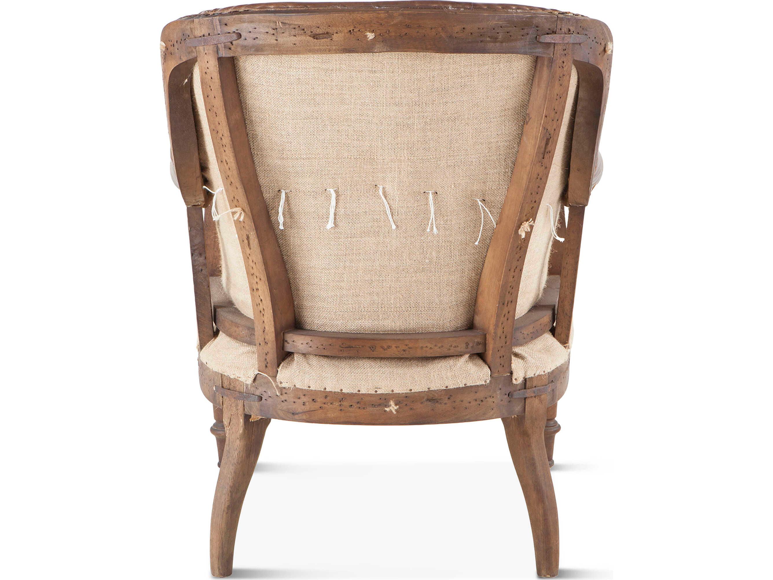 World Interiors Charles Brown Leather Accent Chair