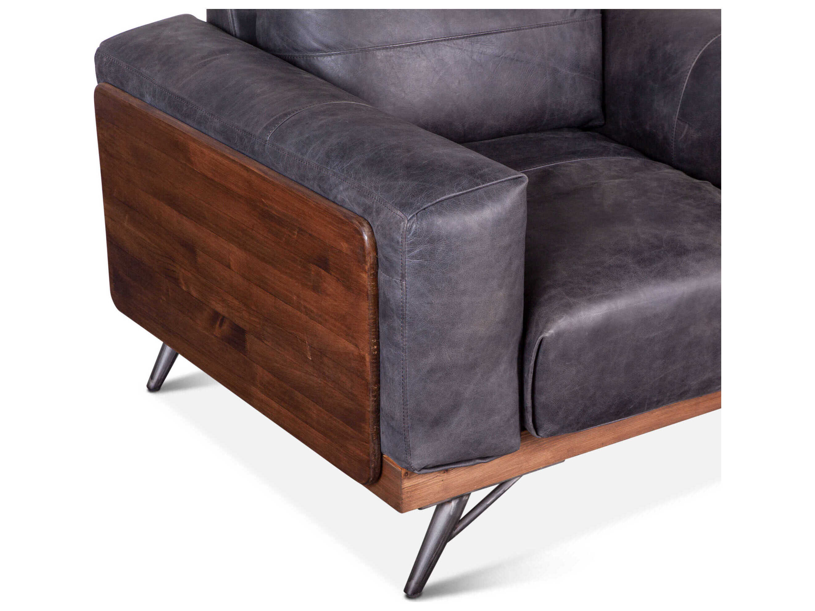 World Interiors Chiavari Black Leather Club Chair