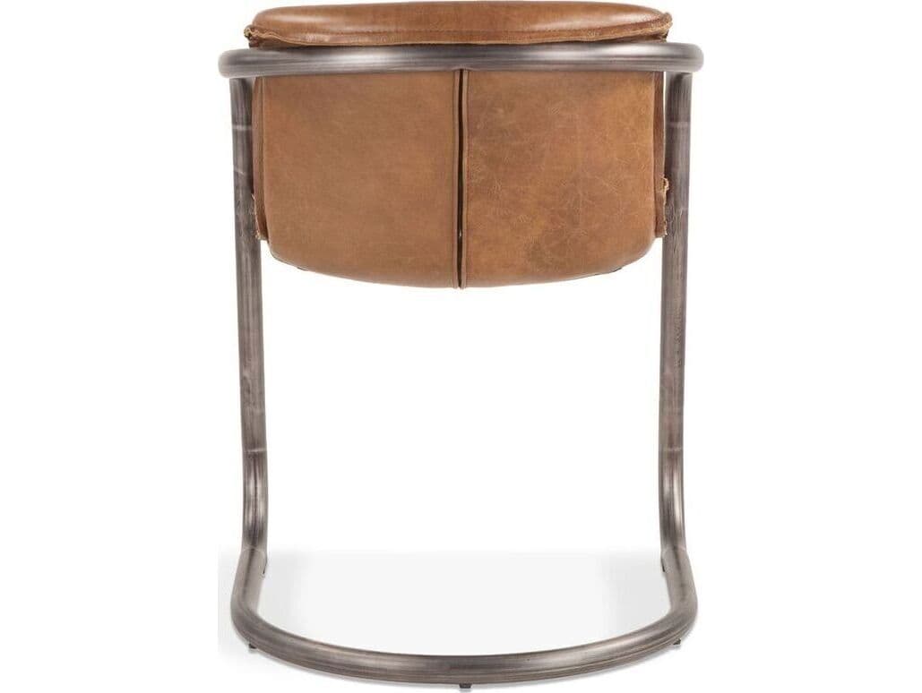 World Interiors Chiavari Brown Leather Arm Dining Chair