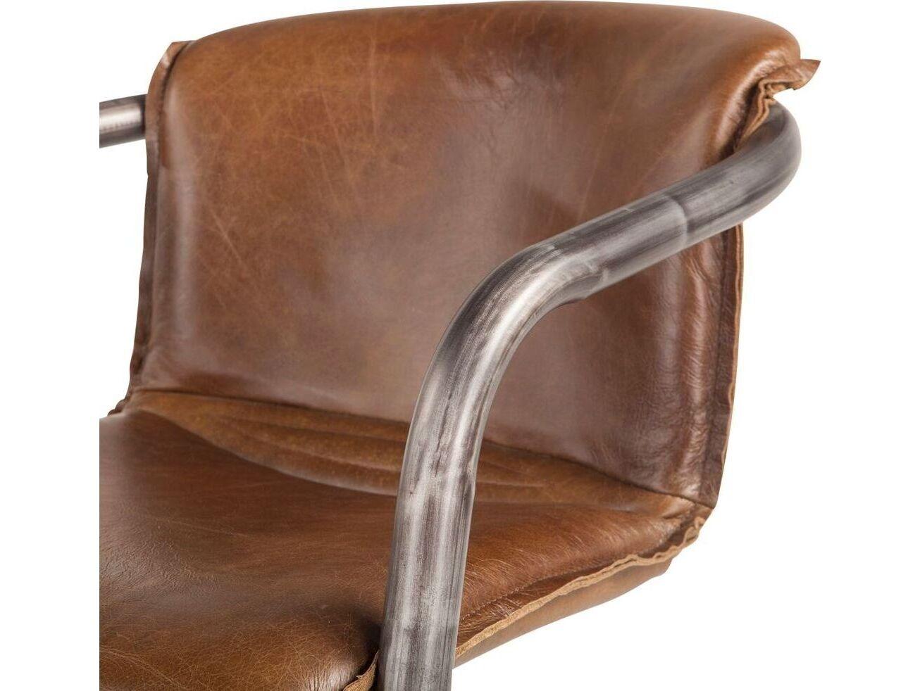World Interiors Chiavari Brown Leather Arm Dining Chair