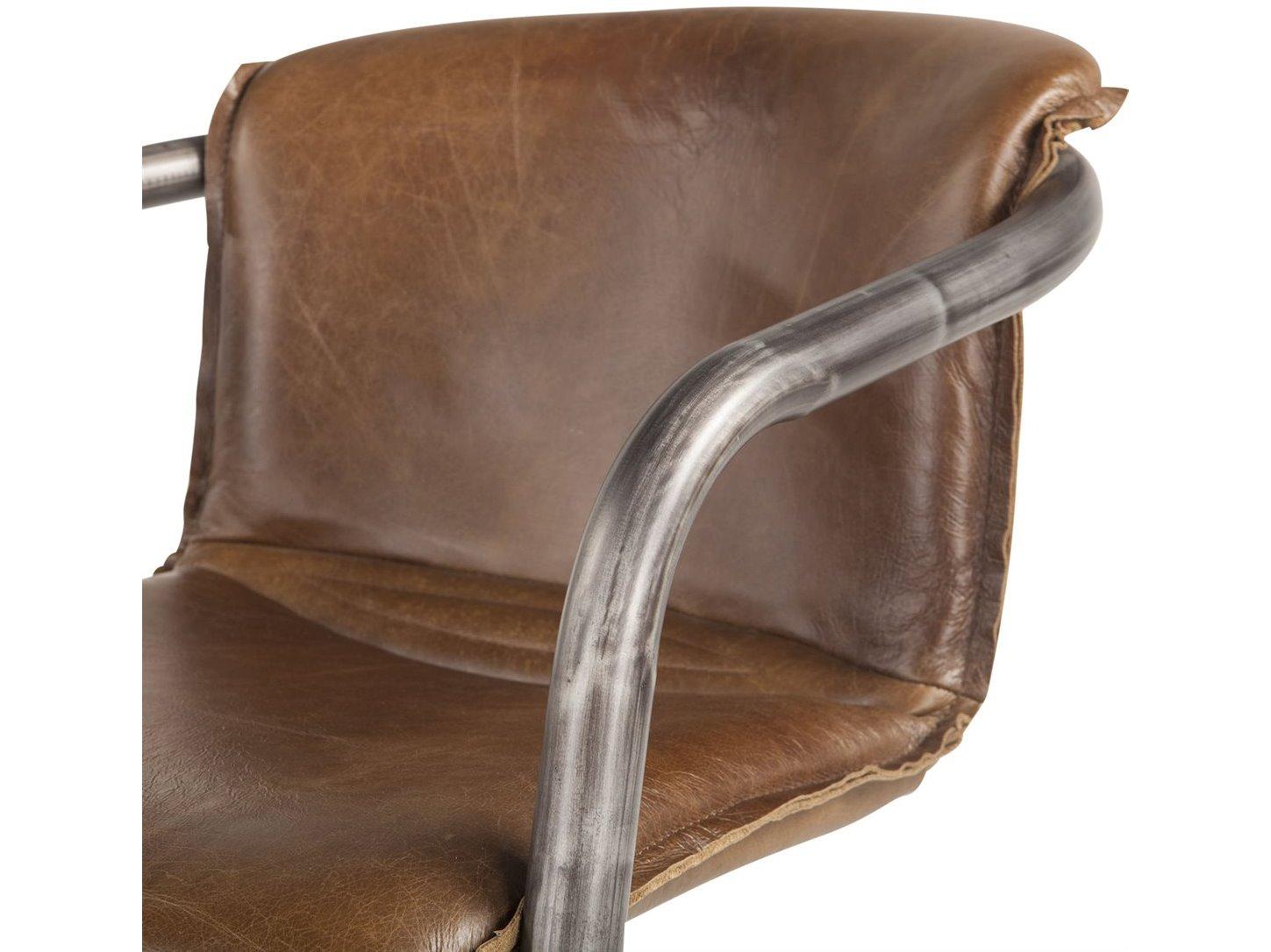 World Interiors Chiavari Brown Leather Arm Dining Chair
