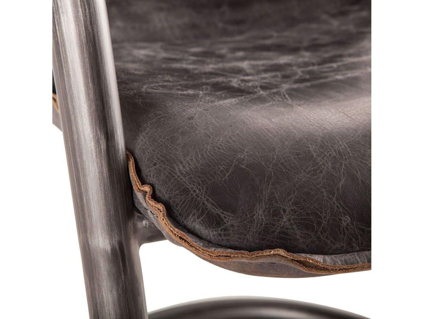 World Interiors Chiavari Brown Leather Arm Dining Chair