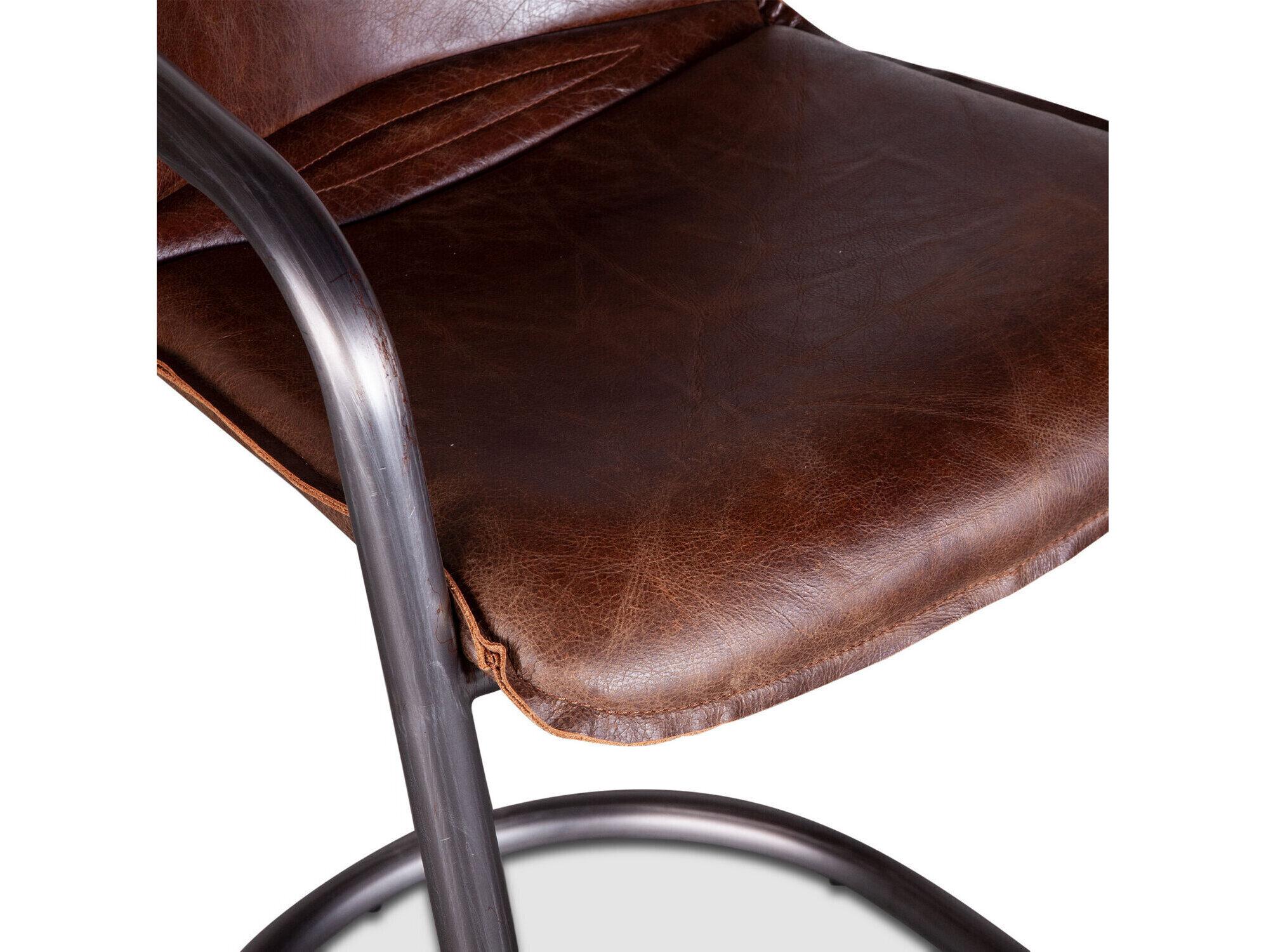 World Interiors Chiavari Leather Counter Stool