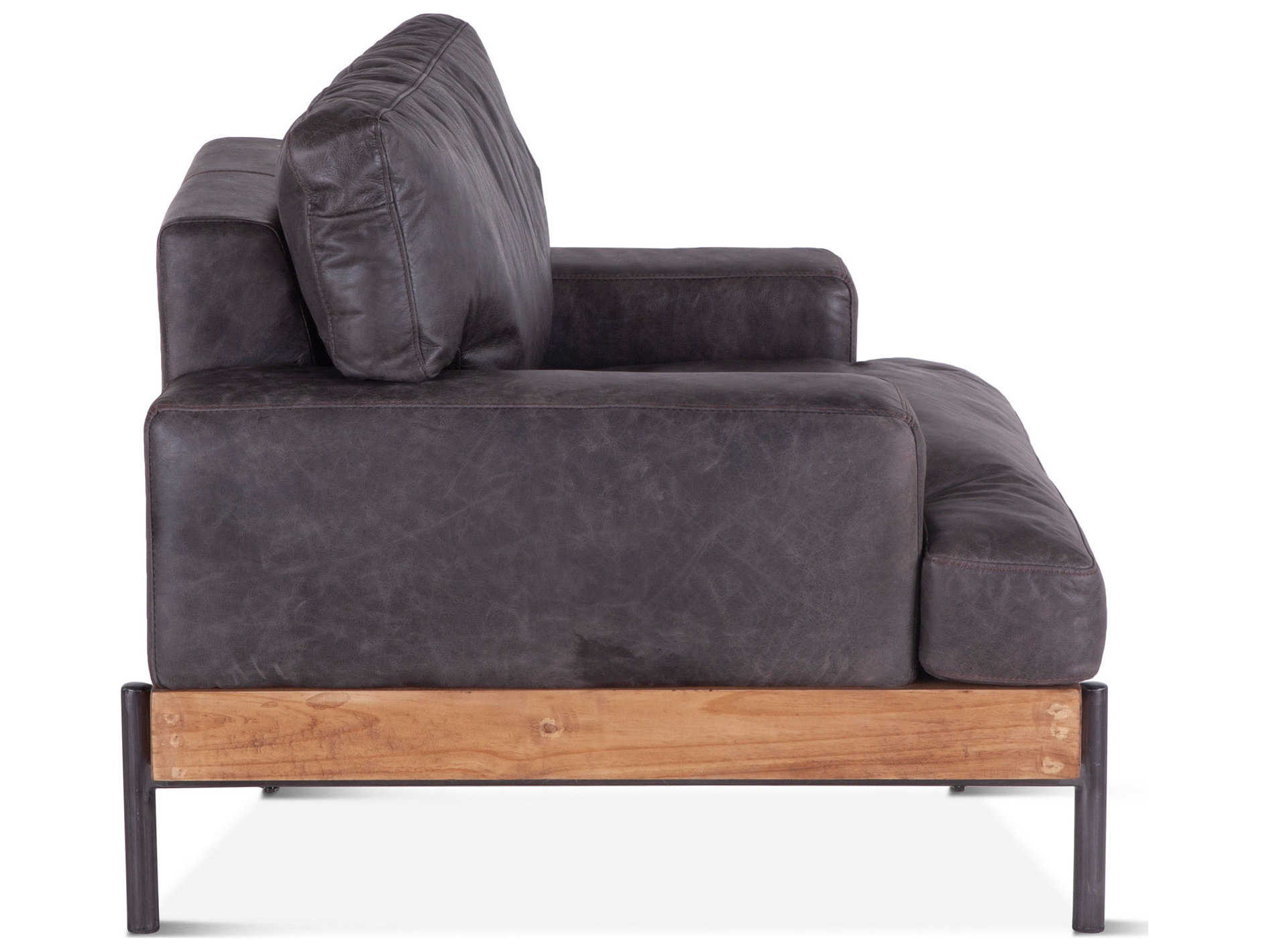 World Interiors Chiavari Brown Leather Accent Chair