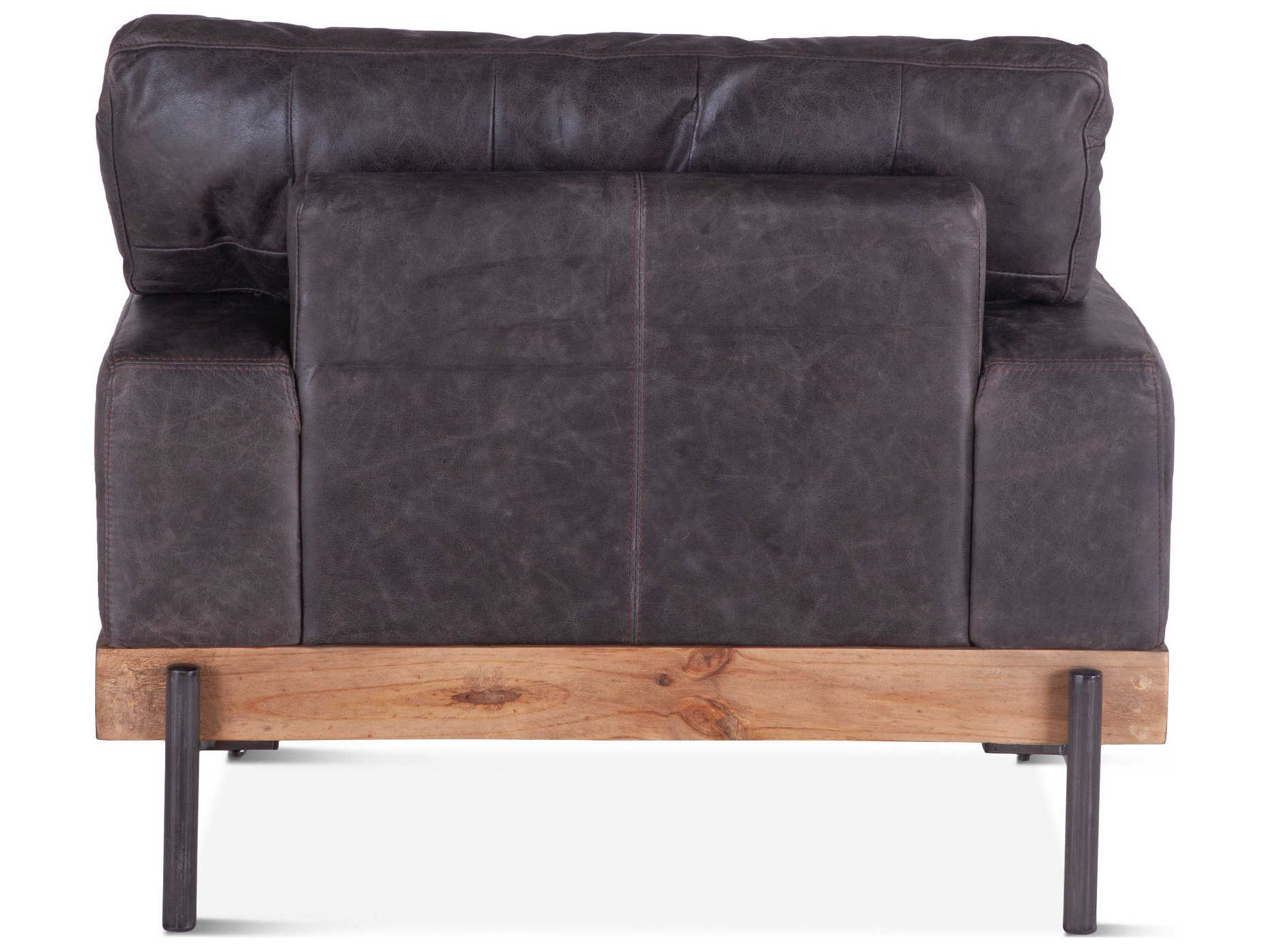 World Interiors Chiavari Brown Leather Accent Chair